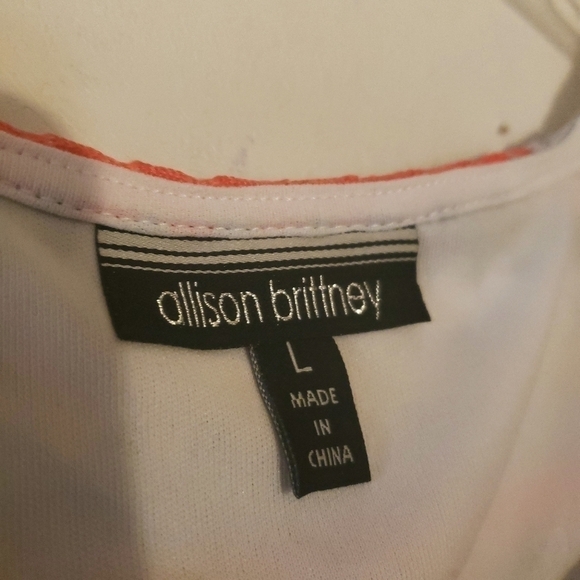 💕5 For $20 Allison Brittney Striped Short Sleeve Dress With Belt Size L - Picture 5 of 11